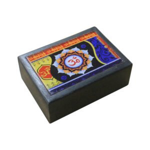 Om-Theme Black Wooden Box