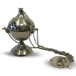 Nickel Hanging Incense Burner (15cm)