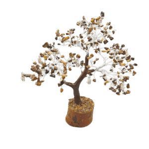 Tiger Eye Confidence Gem tree Large