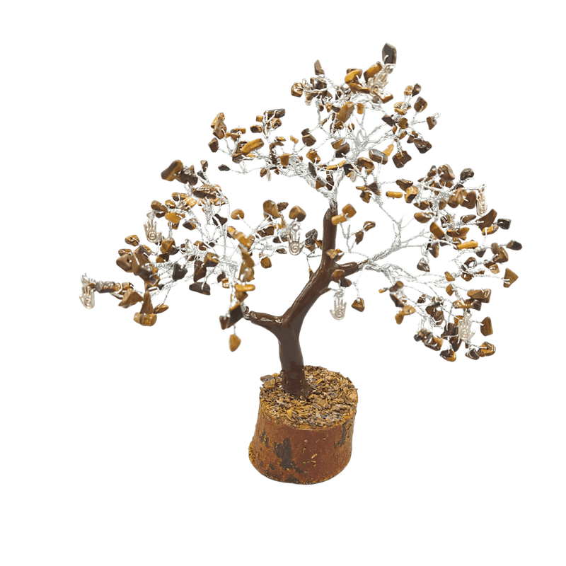 Tiger Eye Confidence Gem tree Large