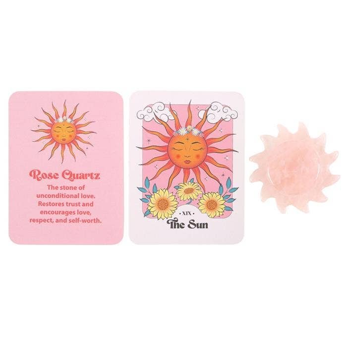 Rose Quartz Crystal Sun Keepsake Stone In A Box - Image 3