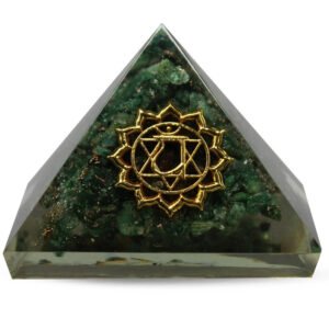 Orgonite Pyramid-Heart Green Aventurine 40 Mm