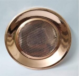 Brass Lid with Net Copper Finish 11.5cm