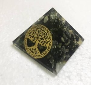 Orgonite Pyramid- Chrysocolla, Tree of Life