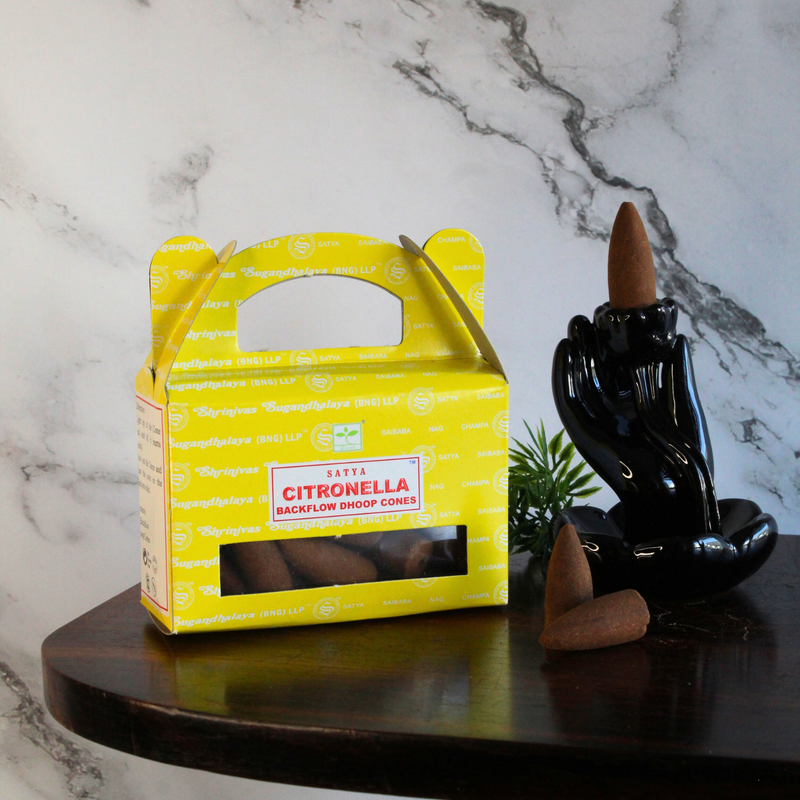 Satya Citronella Perfumed Backflow Dhoop Cone - Image 4