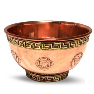 Tibetan Incense Burner / Copper 7 Chakras Offering Bowl
