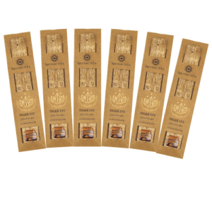 Incense Holder Tiger Eye Set 6 pcs