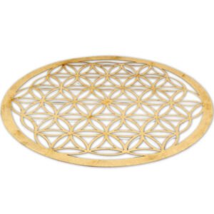 Lcw Incense Holder Flower of Life Light Brown 10 Cm Set of 2