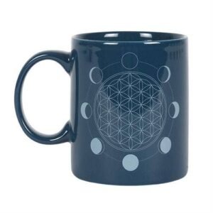The Moon Phase Flower Of Life Ceramic Mug