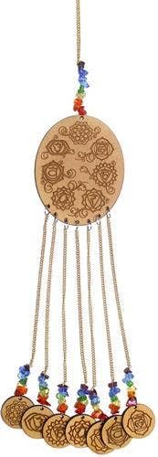 WOOD LASER ENGRAVED HANGING-7 CHAKRAS
