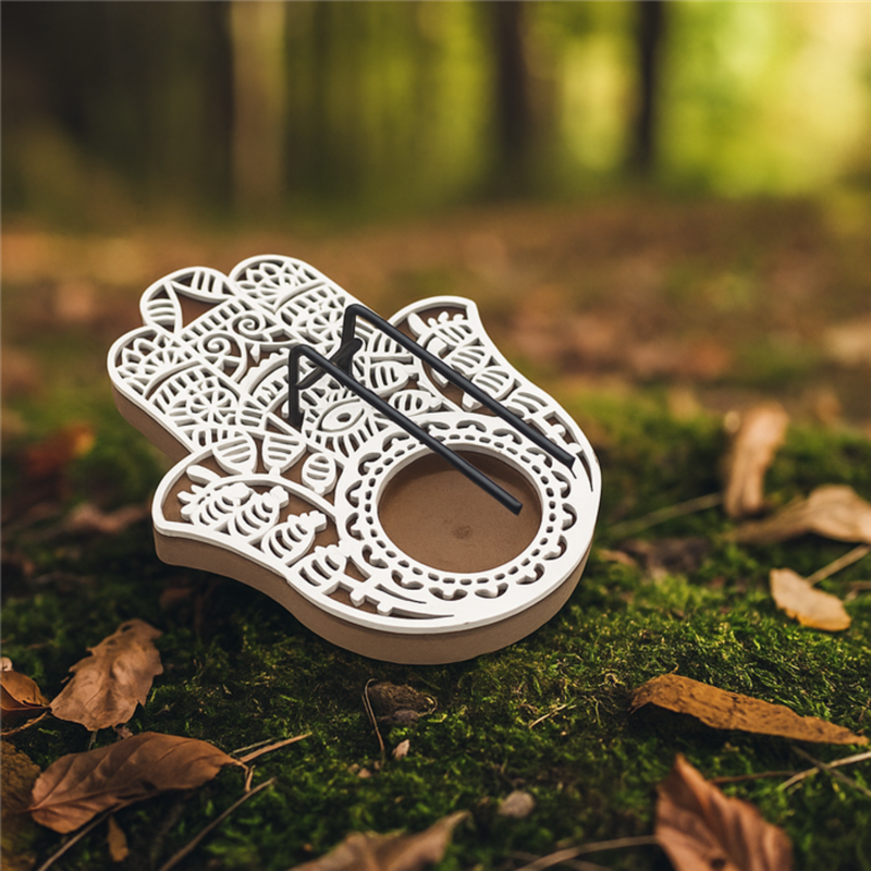 Palo Santo & White Sage Burner Hamsa Hand - Image 2