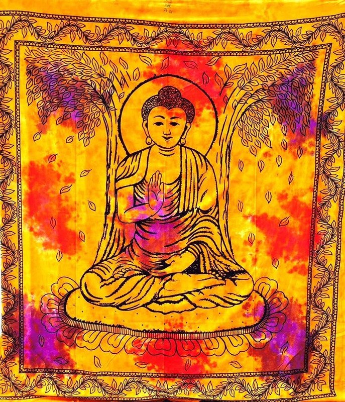 Multicolor Budha Tapestry