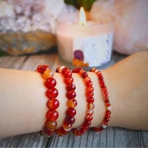 Carnelian Beaded Bracelet - India