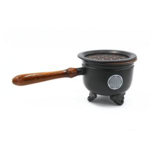 Cauldron With Wooden Handle & Lid Flower Of Life