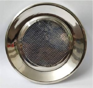 Brass Lid with Net Nickel Finish 11.5cm