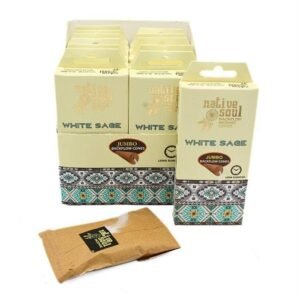 Native Soul Jumbo Backflow Cones White Sage