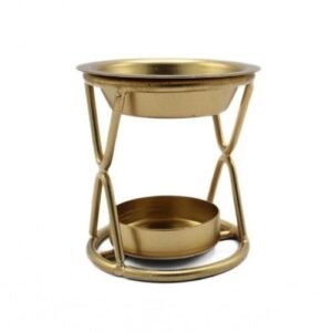 Iron Incense Burner - Gold Finish, 7x6 cm