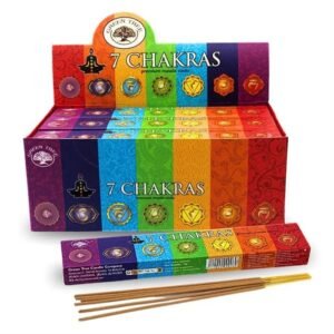 Green Tree 7 Chakra Hand Rolled Natural Incense Sticks