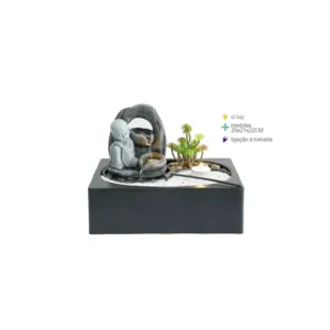Monk Zen Garden Water Fountain