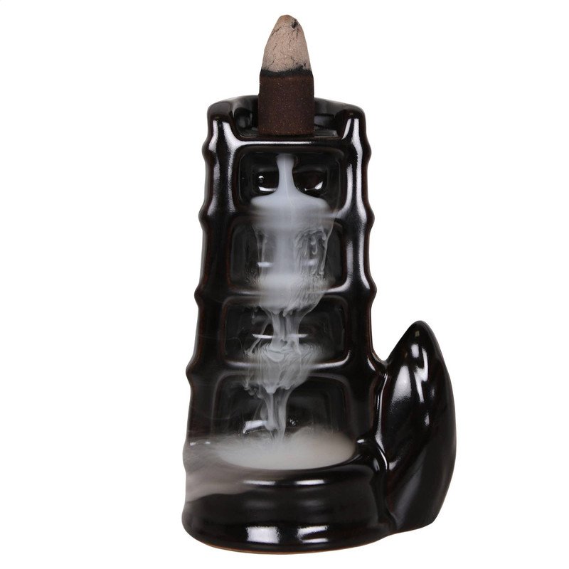 Split Bamboo Fountain Backflow Incense Holder