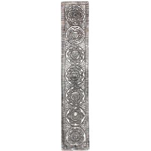 Incense Holder 7 Chakras Silver Antique Finish.