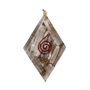 Orgonite Pendant Diamond Shape Selenite Inside
