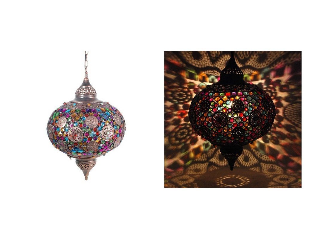 Oval-Shaped Hanging Lamp