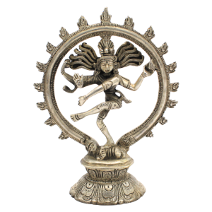 Brass Natraj silver antique finish 8 inch