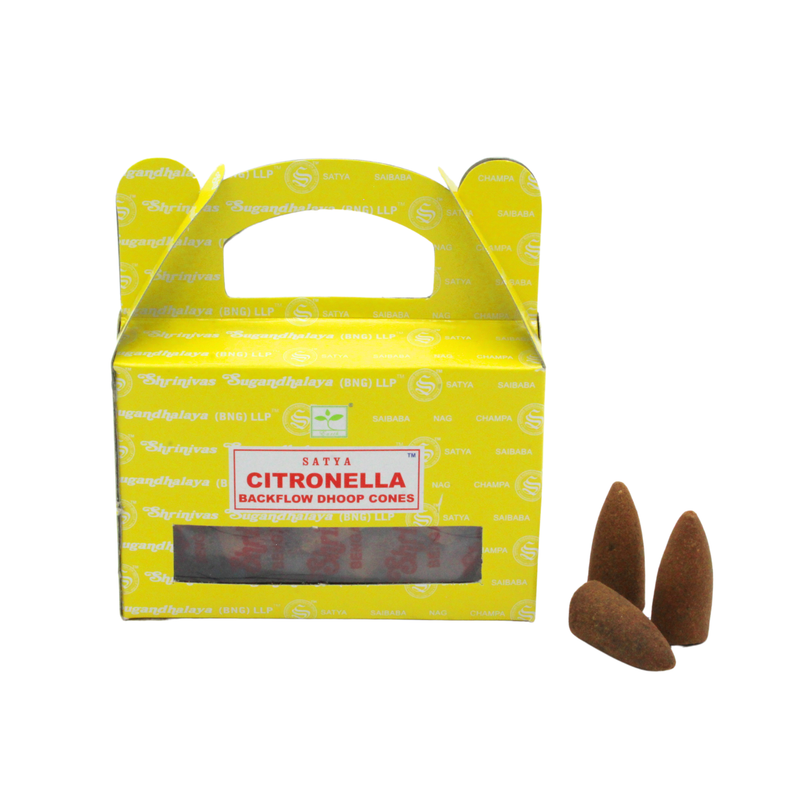 Satya Citronella Perfumed Backflow Dhoop Cone - Image 3