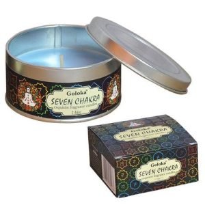 Goloka 7 Chakra Soya Wax Candle Tin