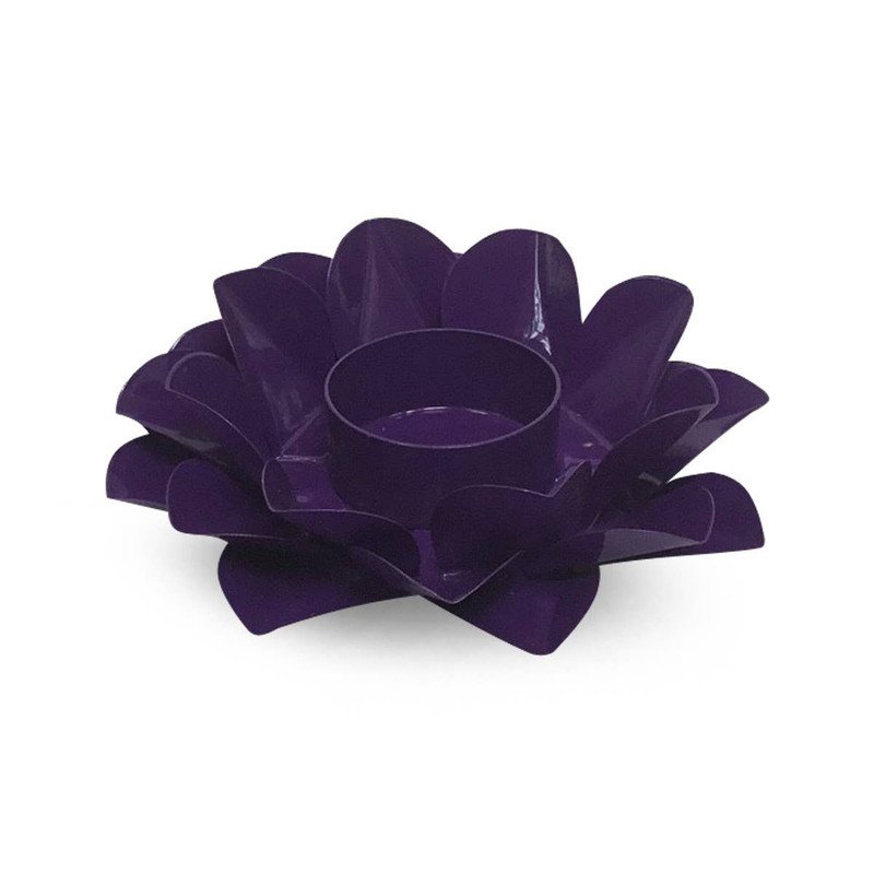 Lotus Candleholder Purple Crown Chakra
