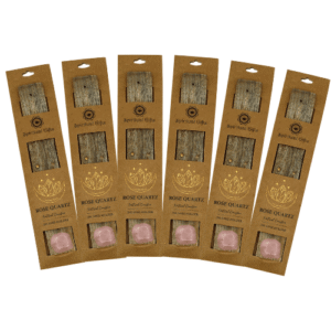 Incense Holder Rose Quartz Set 6 pcs