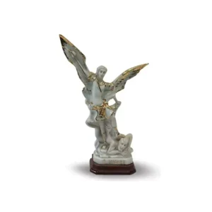 St Michael wit goud 20 cm