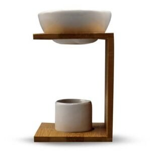 Modern Design Aromabrander Hout Keramiek 10X10X17