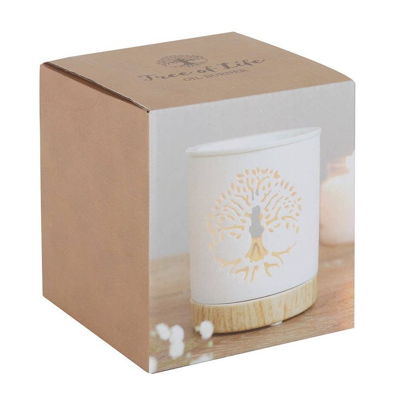 White Tree Of Life Cut Out Oil Burner - Image 3