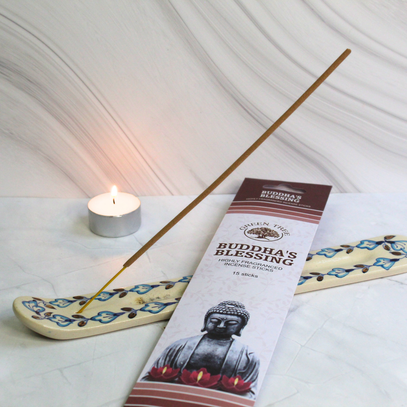 Green Tree Buddha's Blessing Incense 15 Sticks - Image 4
