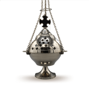 Nickel Incense Burner 8.50"