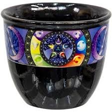 SMUDGE CERAMIC POT PENTACLE-SMALL