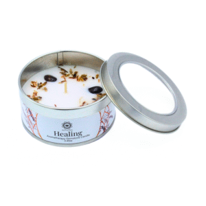 Green Tree Gemstone Scented Candle Healing Lavender 70g