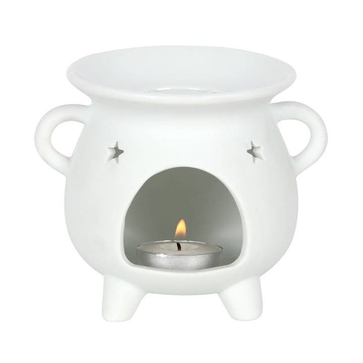 Triple Moon Cauldron Oil Burner White - Image 2