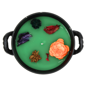 Cauldron Candle Amber & Patchouli Hand of Fatima