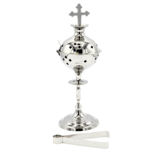 Incense Burner and Tong Nickel ( 25 cm )