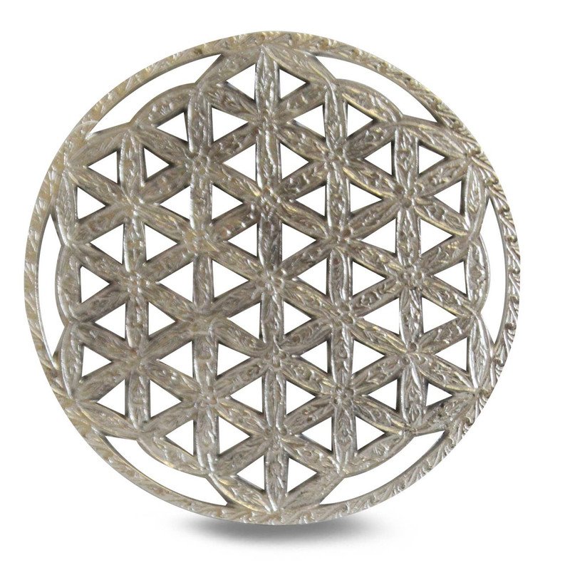 Hanging Flower of Life Nickel Finish 15cm