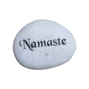 Carved Stone Pebbles Namaste (3.5 inch)