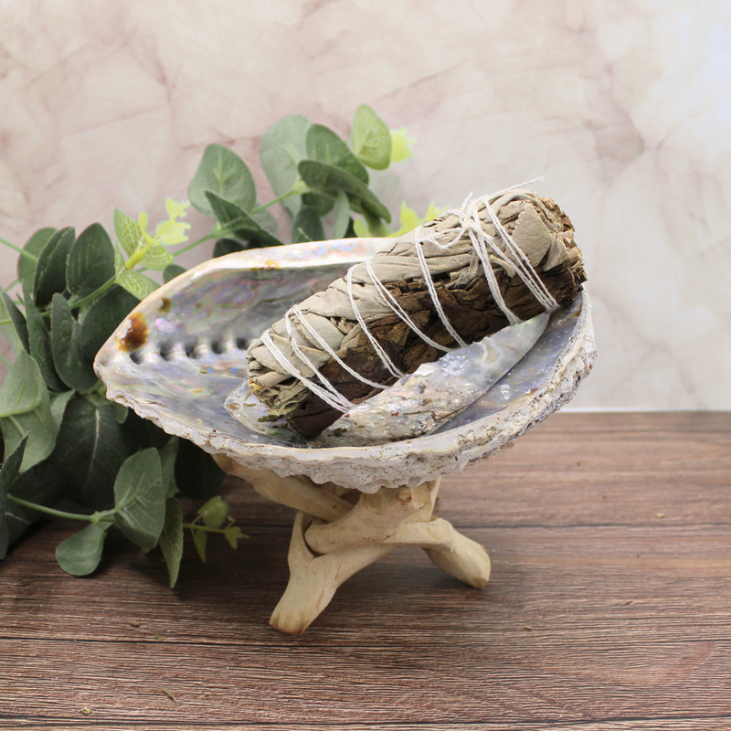 White Sage & Black Sage Smudge Stick 10cm - Image 3