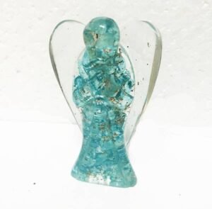 Orgone Angel Figurines- Blue Topaz 7cm