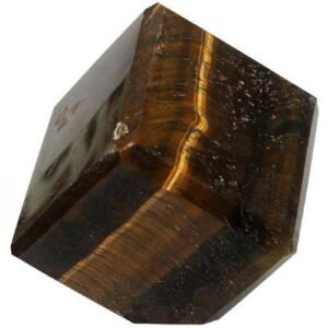 Spinning Cube Tiger Eye 5 Cm