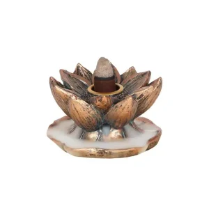 Bronze Lotus Backflow Incense Burner