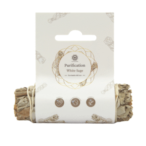 Purification White Sage Smudge Stick 10 cm with Label