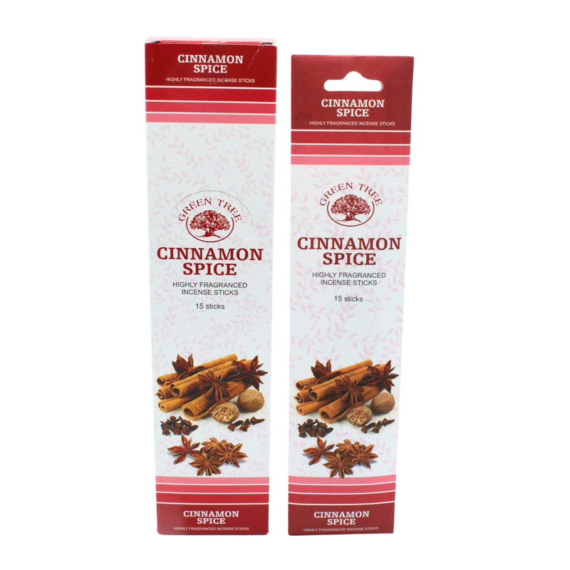 Green Tree Cinnamon Spice Incense 15 Sticks - Image 2